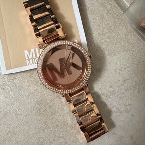 Michael Kors Women's Watch in Rose Gold with Crystal Accents